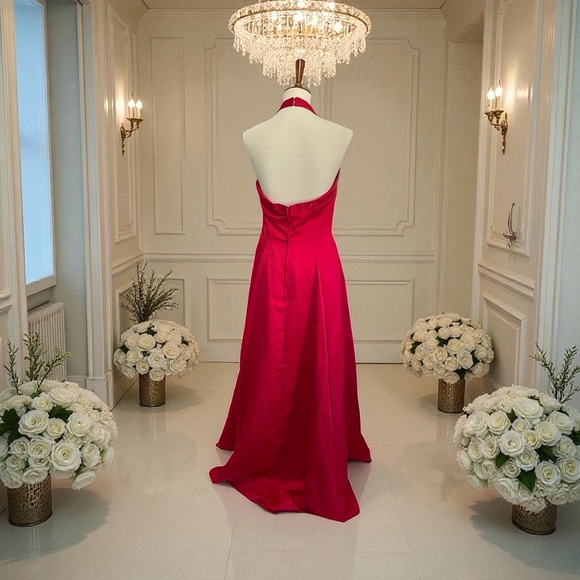 Mori Lee Red Gown Size 11/12‎ Embroidery Trim - Picture 5 of 13